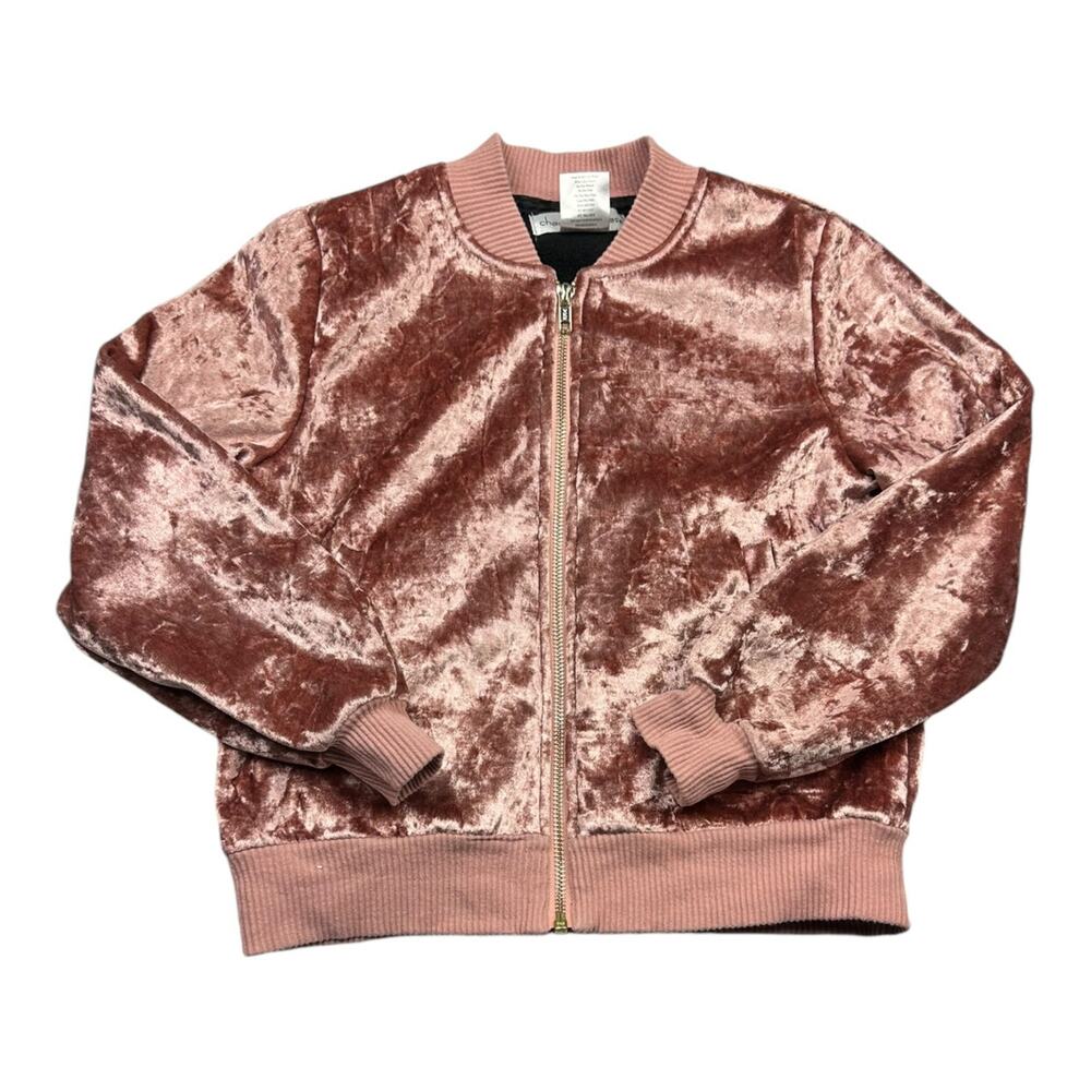 Girls Chasing Fireflies Pink Velvet Jacket Size 8